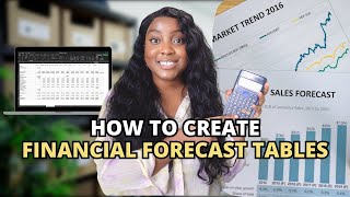 How To Make Financial Forecast Tables For Your Small Business | #smallbusinessfinance