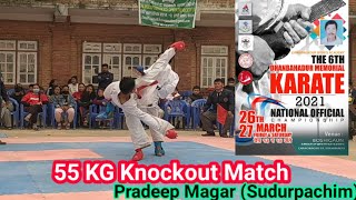 55KG knockout Match || 6th DhanBahadur Memorial National Karate Championship 2077