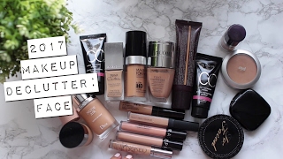 Makeup Declutter 2017 | foundations, concealers, powders, primers