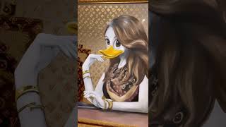 Картина маслом Дисней miss duck #art #scrooge #artwork #скрудж #денежнаякартина #картиныназаказ