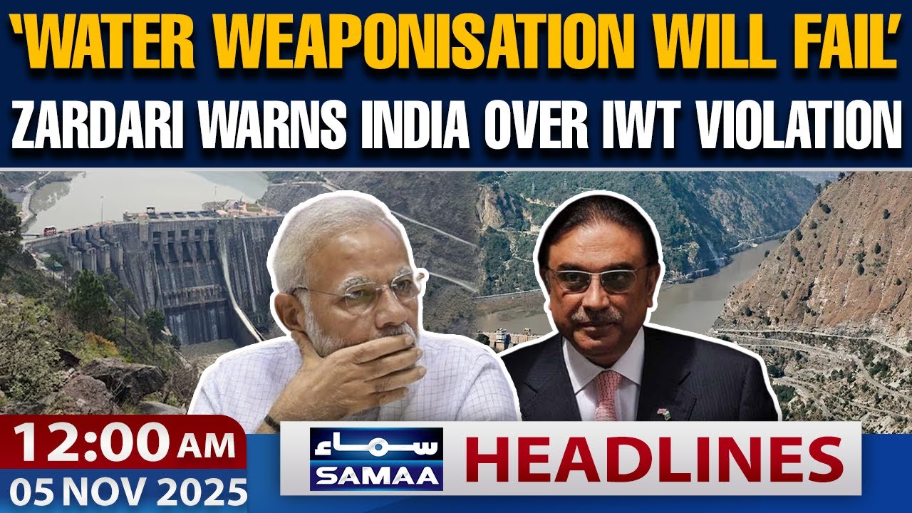 Pak-IndiaW@r | India’s Water Gambit Won’t Work | Zardari Issues Stark Warning | 12 News Headlines