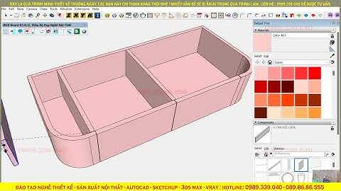 HỌC VẼ NỘI THẤT 3D. Hướng dẫn vẽ bàn trang điểm với phần mềm sketchup 3D.
