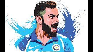 Python Turtle Graphics - 24 ||  King Kohli || Art by Code #shorts