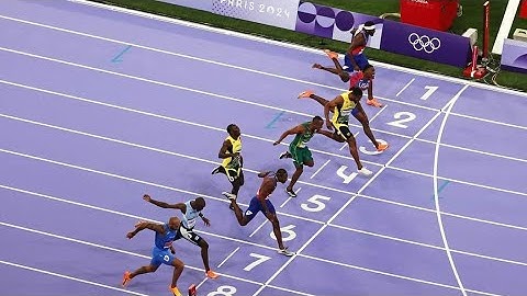 Paris Olympics Men's 100m Finals 2024 Noah Lyles vs Kishane Thompson 9.79