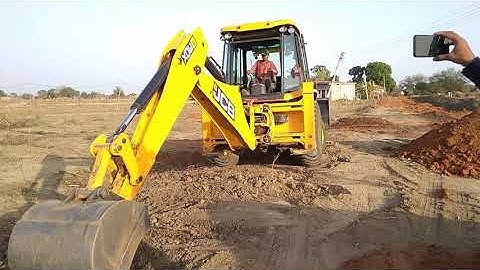 JCB Backhoe Machine installing Culvert Pipe in Drain and Felling Soil-JCB Road Construction Video 66