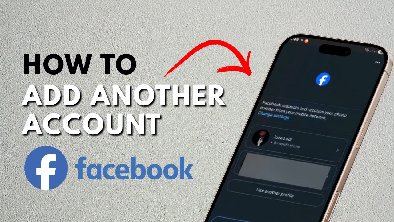 How To Add Another Account On Facebook - Full Guide - YouTube