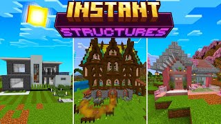 Minecraft Instant Structures Addon 1.21  PE / BE