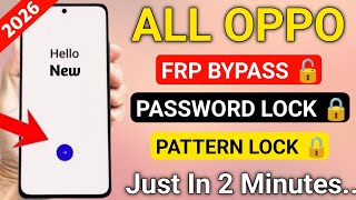 2026 Method :- All Oppo Reset Password How to fix forgot lockscreen Password Any Oppo Phone 