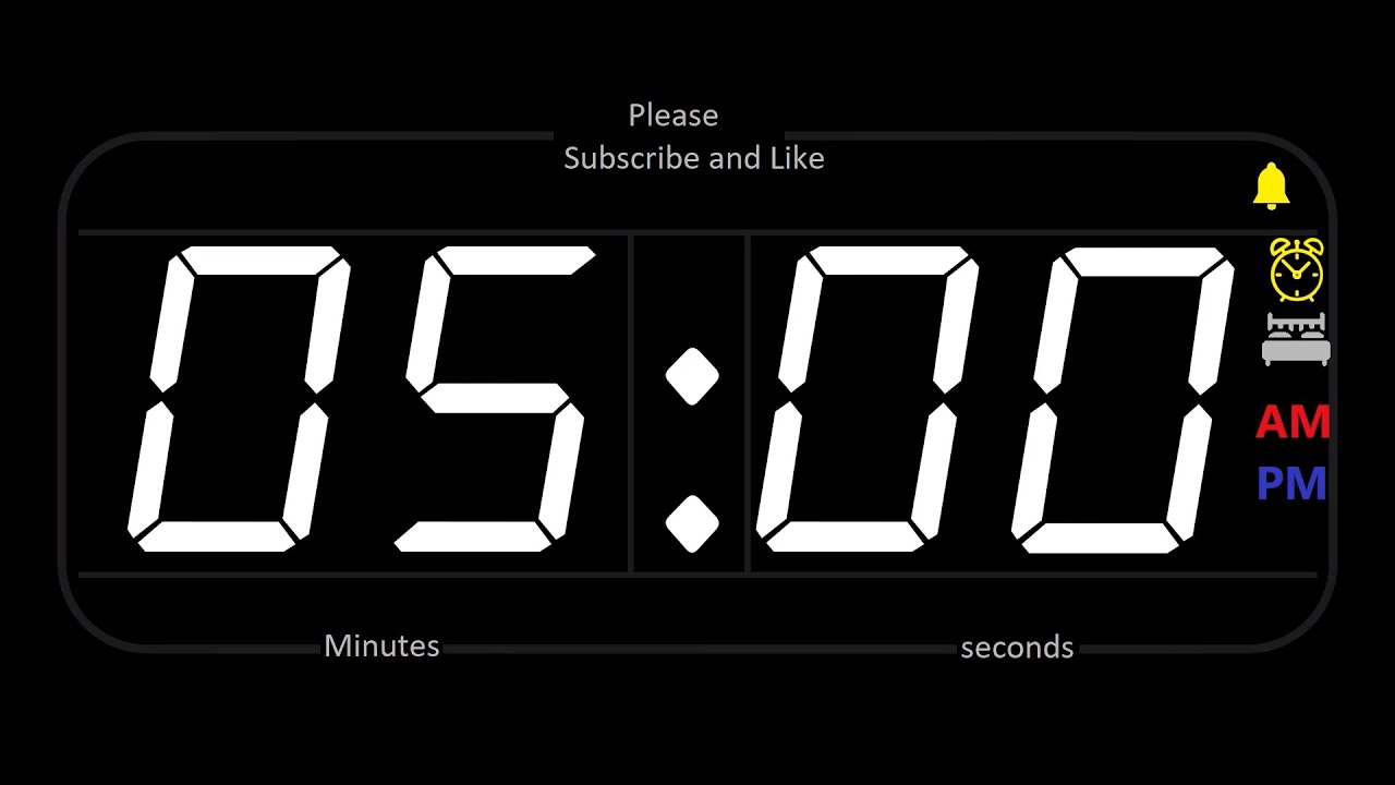 5MIN TIMER & ALARM COUNTDOWN - YouTube