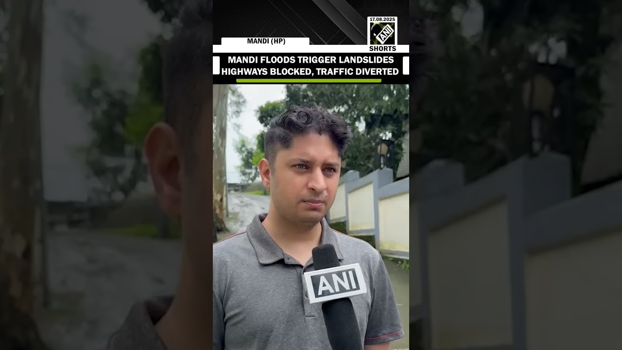 Heavy Rain Triggers Landslides in Mandi, Himachal Pradesh; Highways Blocked, Traffic Diverted