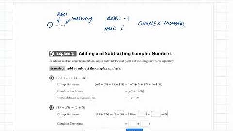 Algebra 2     3.2 Complex Numbers