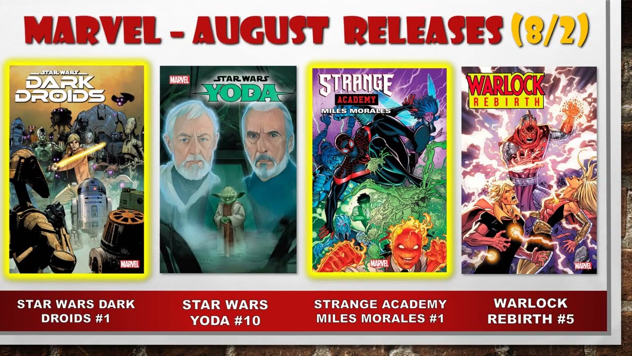 AUGUST 2023 MARVEL COMICS UPCOMING RELEASES (by week)