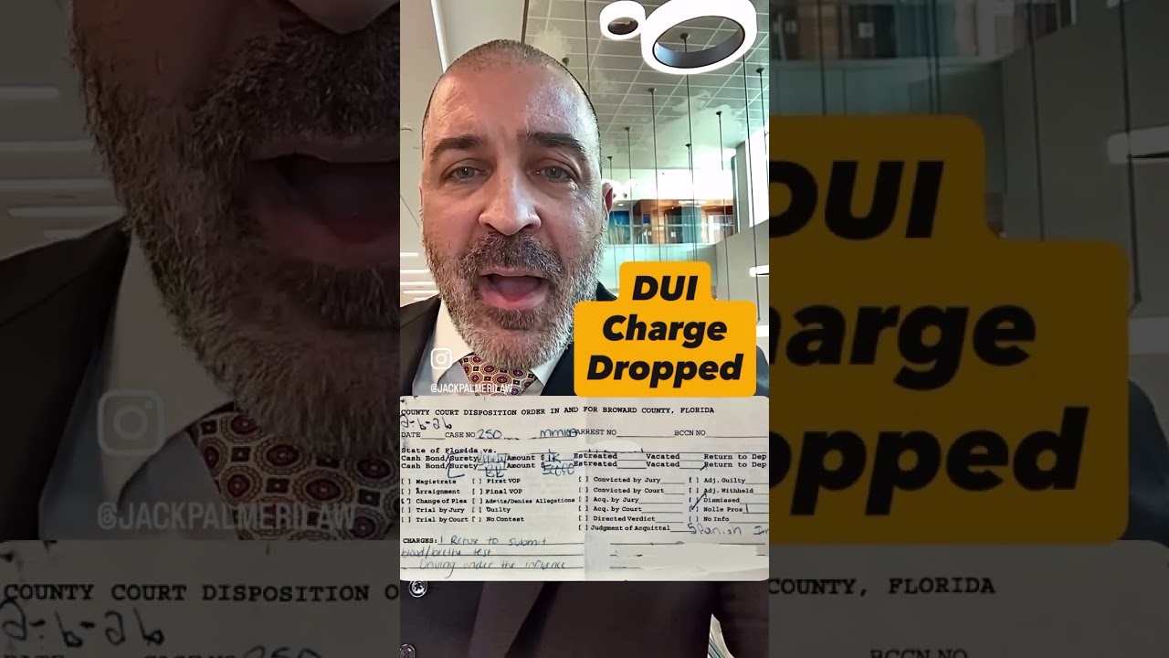 Another DUI / DWI charge dropped.