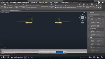 CIVIL 3D, CURB RETURN ASSEMBLY | SURFACE GRADING TO EXISTING | DAYLIGHT