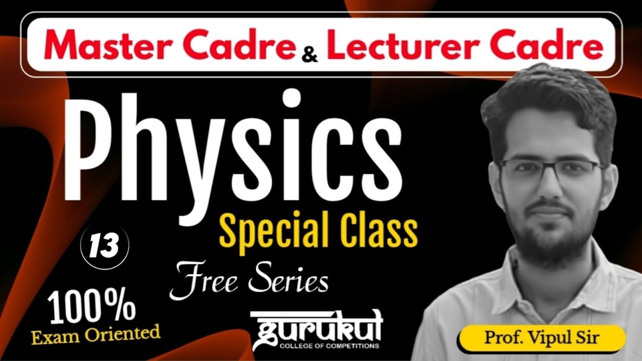 Master Cadre Science Physics | Lecturer Cadre Physics | Important Mcq's 13