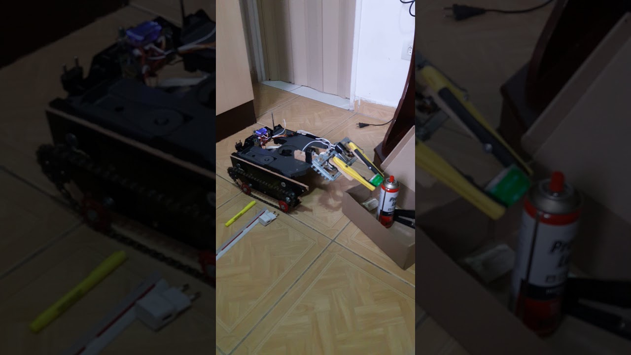 primeiro teste robo esteira