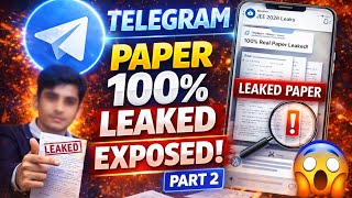 Jee Paper Leaked 100% Through Telegrampart-2???
