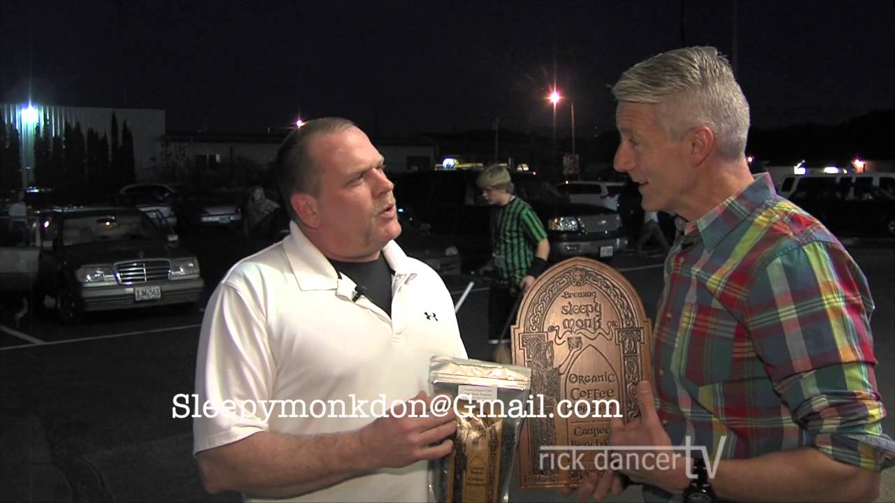 March 15th 2015 Sleepy Monk w pictures Local Coffee Free Trade coffee table
