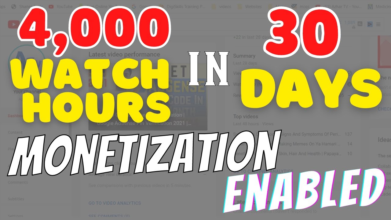 How To Get 4000 Hours Watch Time Fast How To Complete 4000 Hours