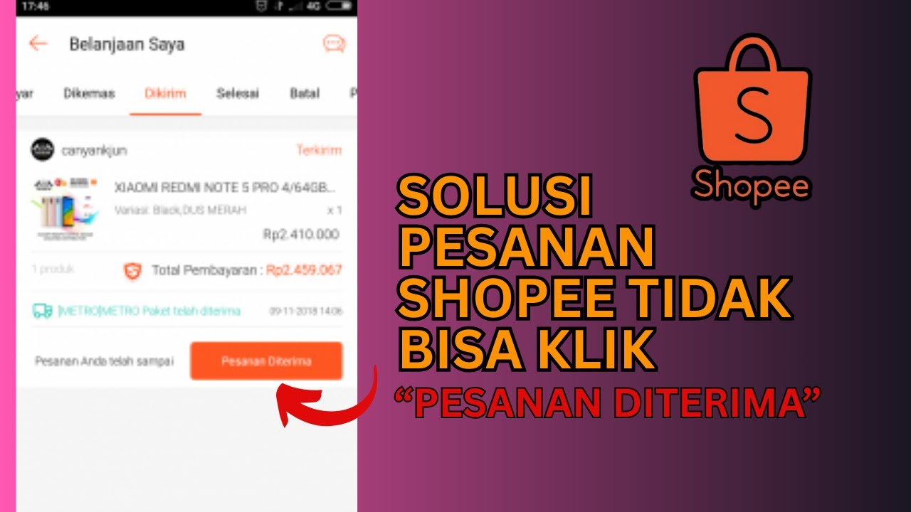 Solusi Pesanan Shopee Tidak Bisa Diterima atau Konfirmasi Paket Sudah Diterima
