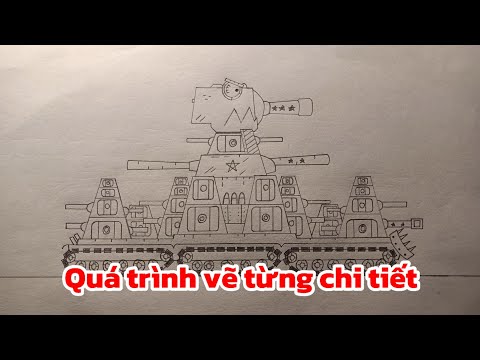 Cách vẽ xe tăng KV-44 trong Gerand