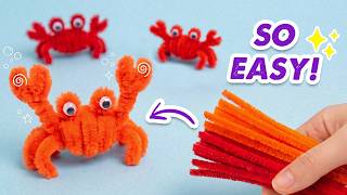 Anyone Can Make This Cute DIY Crab! | Easy Pipe Cleaner Animals Tutorial
