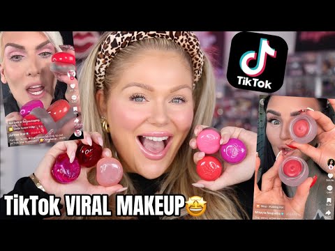 Trying the MOST *VIRAL* TikTok Makeup 🤩 Blurring Pudding Pots?! KELLY STRACK
