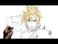 How To Draw Cloud Strife | Step By Step | Final Fantasy VII