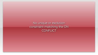 Famous No unique or exclusion constraint matching the ON CONFLICT Profile