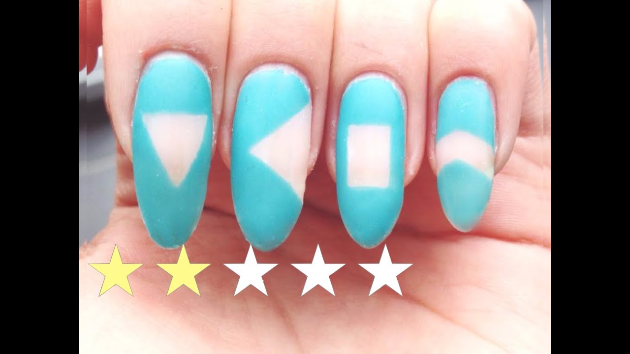 Nail Art Facile : Formes Géométriques au Scotch♡ - YouTube