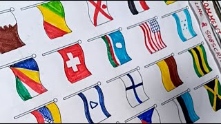 Wright Your Flag, Live flag drawing, countries flag drawing, Comment your country flag ,