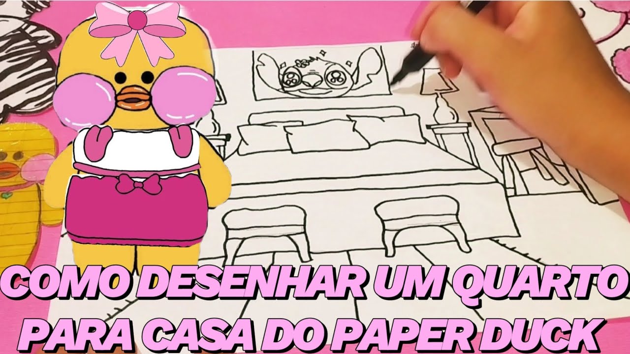 COMO DESENHAR UM QUARTO PARA PARA CASA DO PAPER DUCK?😱🥰 - YouTube