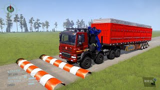 SpinTires: MudRunner Mod Truck | Epic Truck VS Speed Bump Challenge.! | Game Daily.12 #MudRunner screenshot 2
