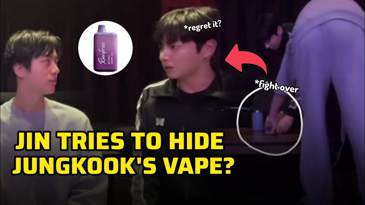 jungkook vape flavor Jungkook's Vape is Revealed Again, Jin tried so hard to hide it, but it was  too late?!