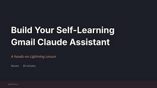 Build a Self-Learning Gmail AI Assistant in 30 Minutes (No Code)