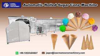 Celebrity Rolled Sugar Cone Machine for Ice Cream Business - Automatic Crispy Ice Cream Cone Production Line Profile