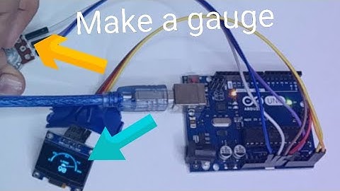 Make a gauge using a potentiometer,oled display and Arduino