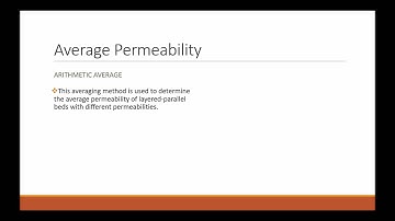 Pete 4050 Spring 2015 Video Heterogeneity: Permeability Series and Parallel flow