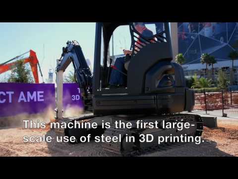 World's first 3D printed excavator unveiled at ConExpo 2017