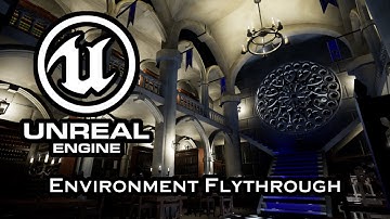 Unreal Engine 4 - Gothic Library Modular Environment Flythrough