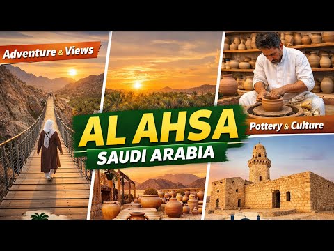 Places to visit in Al ahsa | Hanging Bridge | Jawatha Mosque | pottery shop | Al ahsa Saudi arabia