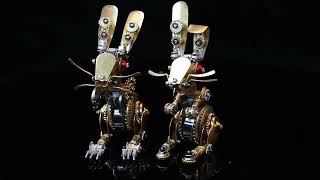 Steampunk Easter Bunny Egg Model Metal Assembly Kits