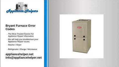 Bryant Furnace Error Codes