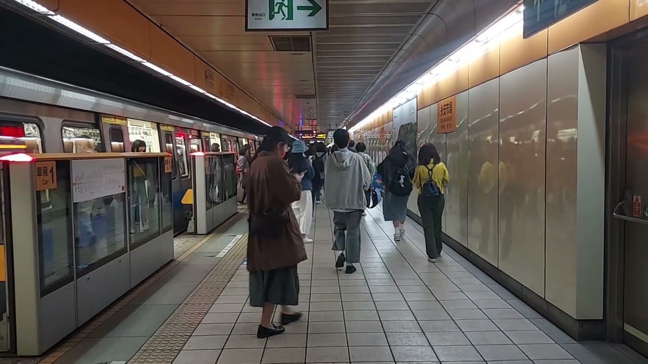 台北捷運 中和新蘆線 永安市場站 下班尖峰時刻人潮(往南勢角方向) [O03 N]