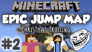 Minecraft: Epic Jump Map - Christmas Trolling #2 "VROUWEN OWNEN IN PARKOUR!!" Knarftretsom