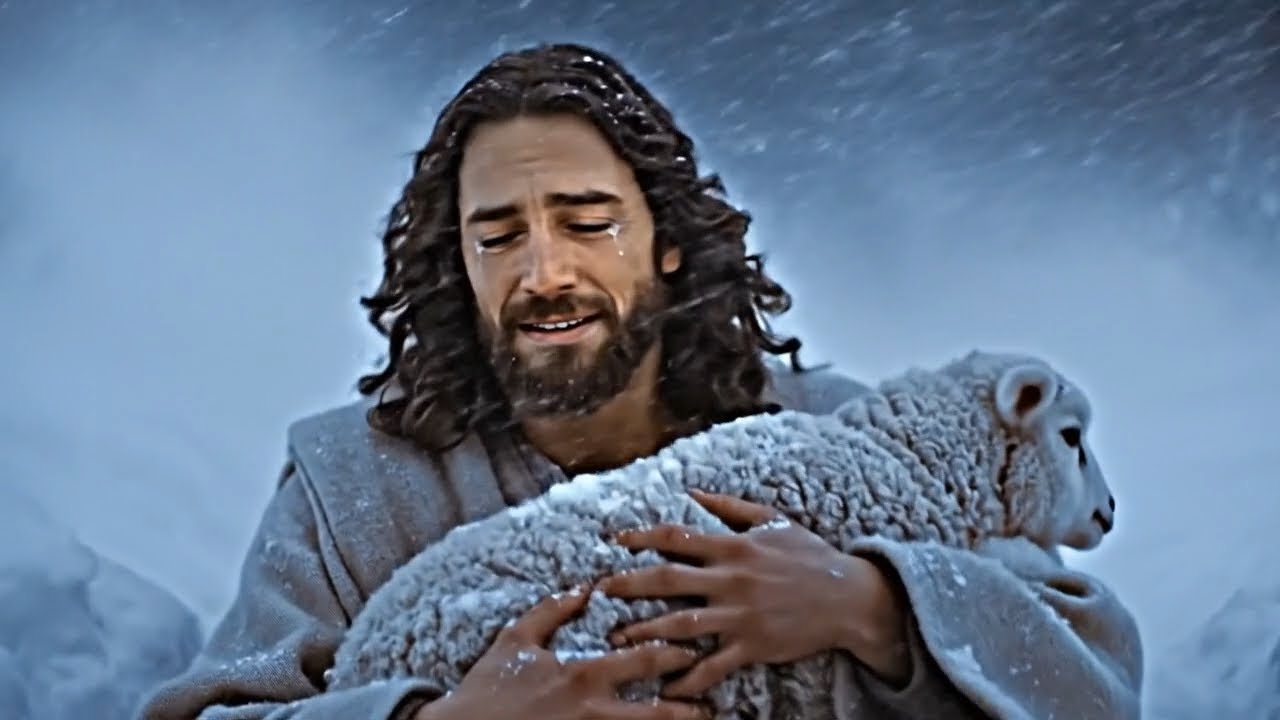 Jesus Saves the Little Lamb in the Snow | AI Christian Tribute