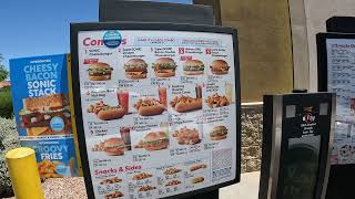 Sonic DriveIn Drive Thru Order, Corn Dog, Cherry Limeade, Onion Rings, Maricopa, Arizona, GFH10028