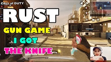 NEW RUST MAP CALL OF DUTY MOBILE |PLAYING GUN GAME MODE IN RUST | ONE SHOT ONE KILL IN NUKETOWN COD