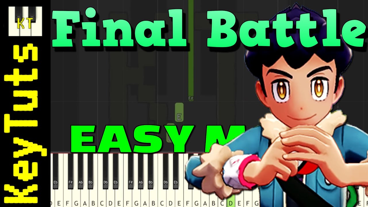 Hop [Final Battle] from Pokemon Sword and Shield - Easy Mode [Piano Tutorial] (Synthesia)