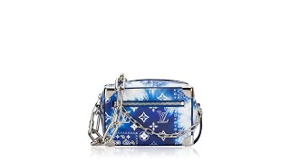 Louis Vuitton Limited Edition Monogram Bandana Mini Soft Trunk Blue screenshot 3